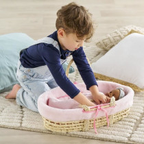 Accessoires poupons - COROLLE - Ensemble Couffin Peluche Rose - pour p