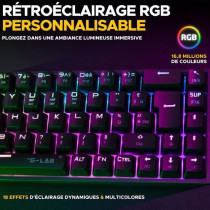 Clavier Gamer Triple Mode - The G-Lab - KEYZ TITAN - Mécanique (Switc