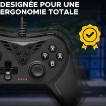 Gamer Controller - THE G-LAB - K-PAD HELIUM - Wired - PC & PS - Black