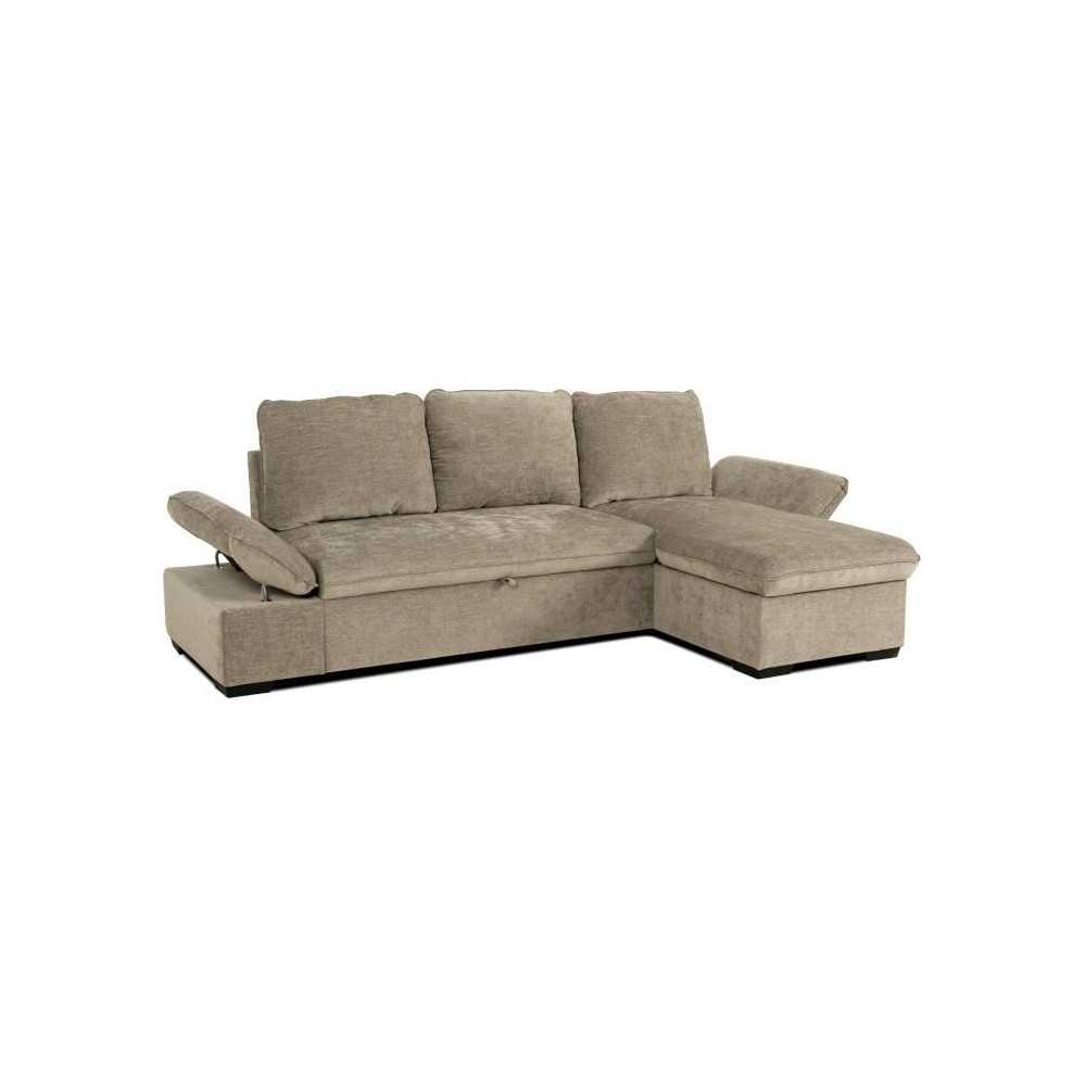 Canapé d'angle convertible réversible - 4 places - CANDY - Tissu Bei