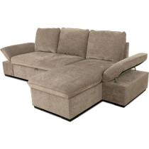 Canapé d'angle convertible réversible - 4 places - CANDY - Tissu Bei