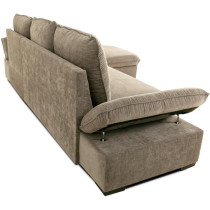 Canapé d'angle convertible réversible - 4 places - CANDY - Tissu Bei