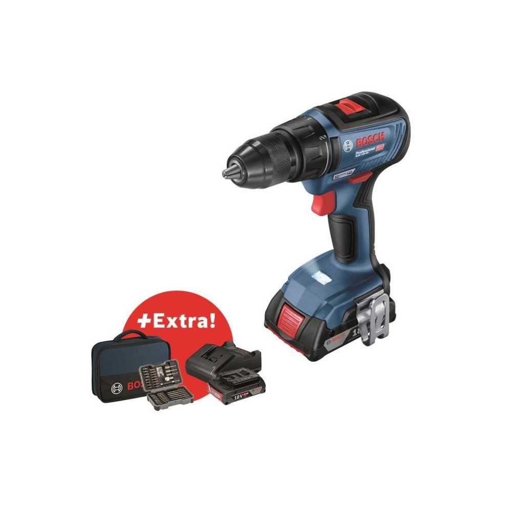 Perceuse-visseuse Bosch Professional GSR 18V-50 + 2 batteries 2,0Ah +