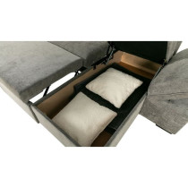 Canapé d'angle convertible réversible - 4 places - CANDY - Tissu Gri
