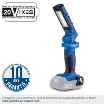 Flashlight - SCHEPPACH - 20V IXES - 6200k - 300lm - 16h autonomy - wit