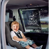 Store enrouleur de fenetre de voiture - DREAMBABY - Double face Zebra