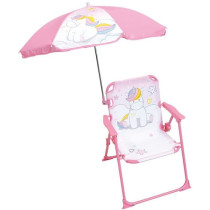FUN HOUSE Unicorn Camping folding chair with parasol - H.38.5 x W.38.5