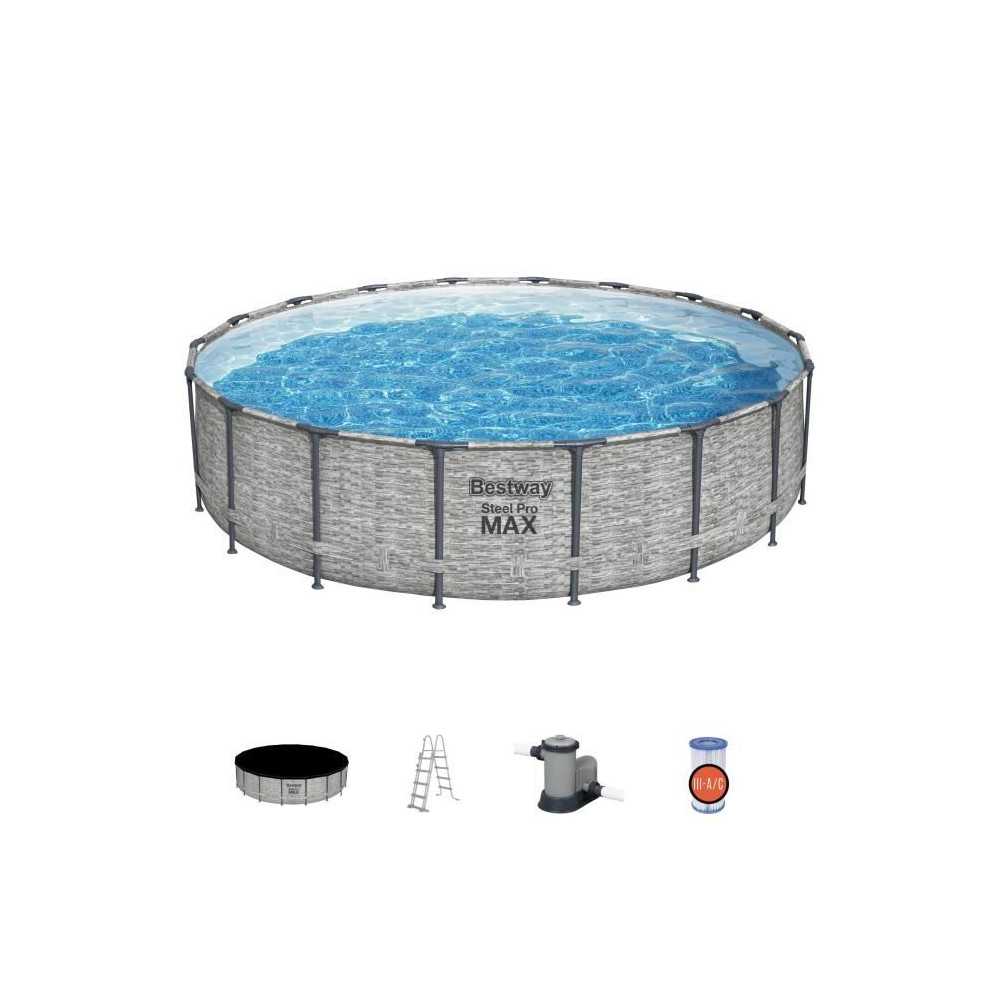 Kit Piscine hors sol tubulaire BESTWAY - Steel Pro Max™ - 549 x 122