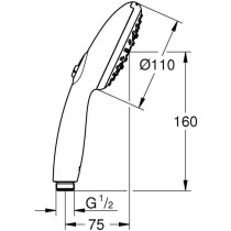 Shower head - GROHE Vitalio Start 110 26031001 - 3 jets (Rain/Stimulat