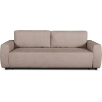 Canapé convertible - 3 places - PHARELL - Tissu Bouclette taupe - Cof