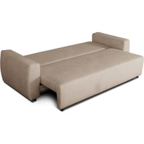 Canapé convertible - 3 places - PHARELL - Tissu Bouclette taupe - Cof