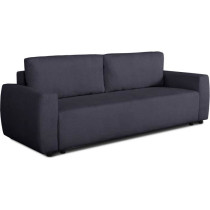 Canapé convertible - 3 places - PHARELL - Tissu Bouclette Noir - Coff