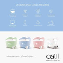 CAT IT Automatic Cat Water Fountain - 2.5 L - Blue