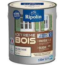 Extreme wood paint - Off-white RAL 1013 satin - RIPOLIN - 2.5 L