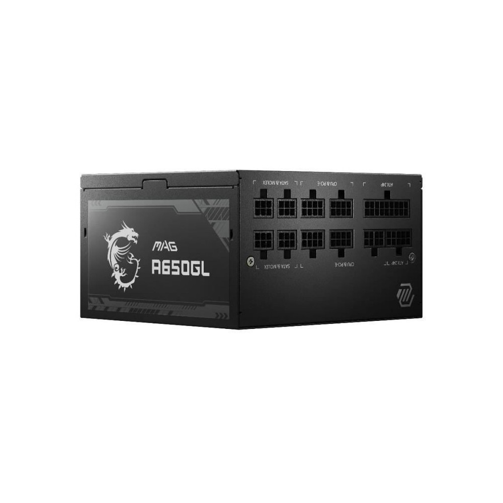MSI Alimentation PC MAG A650GL PCIE5 - 650W 80+ Gold Modulaire MSI Alimentation PC MAG A650GL PCIE5 - 650W 80+ Gold Modulaire