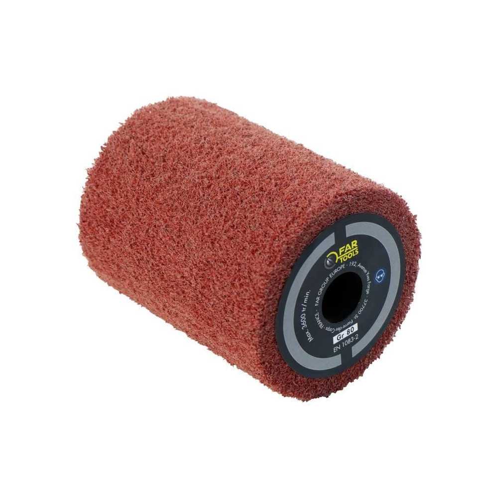 Synthetic fiber brush Ø80mm - L 100mm for sanding / polishing / satin