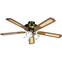 FARELEK - BALEARES Ø 132 cm - Reversible ceiling fan, 5 walnut / cane