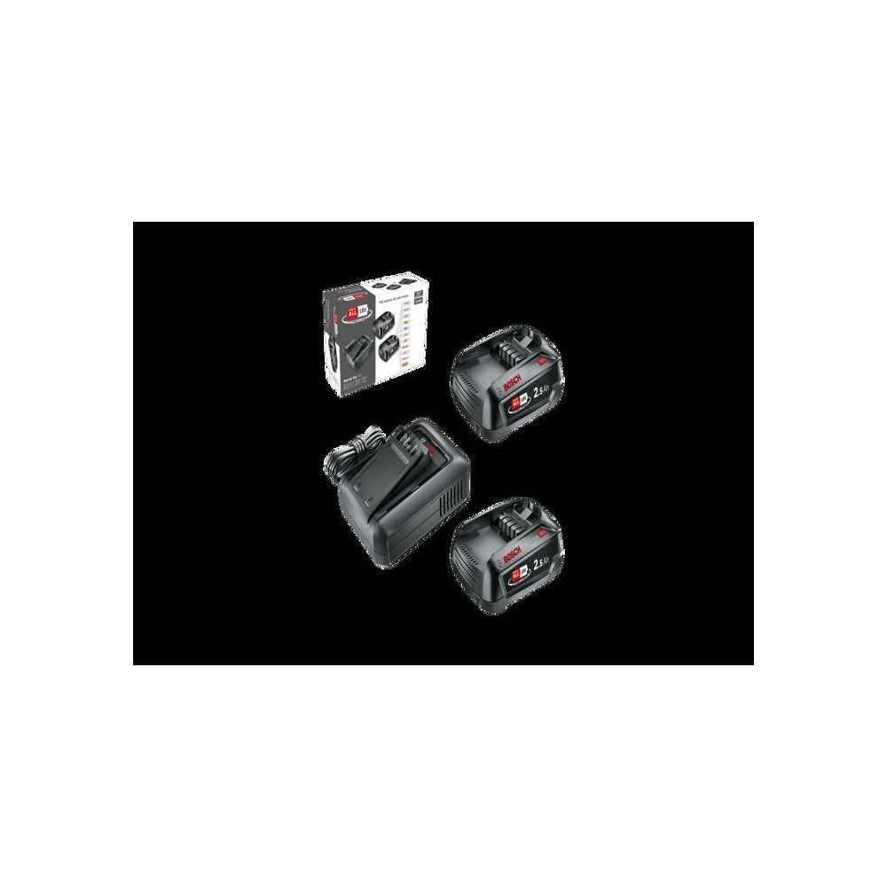 Starter Set 18V - BOSCH VERT - 2 batteries 18V 2,5 Ah + chargeur - 160