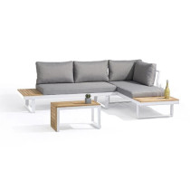 Salon de jardin modulable - Aluminium - DCB GARDEN - 4 places - TOKYO