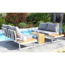 Salon de jardin modulable - Aluminium - DCB GARDEN - 4 places - TOKYO
