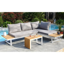 Salon de jardin modulable - Aluminium - DCB GARDEN - 4 places - TOKYO
