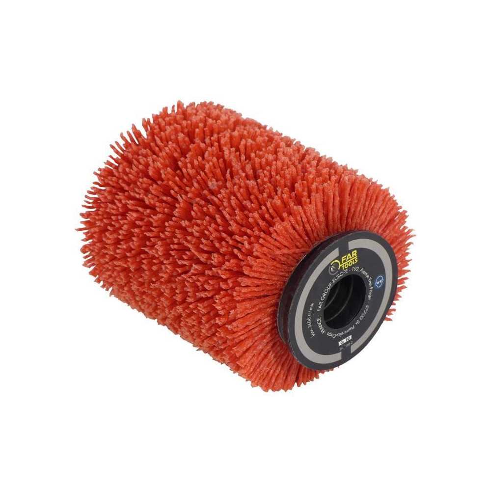 Abrasive nylon brush Ø80mm - L 100mm for scrubbing / degreasing / cle
