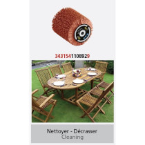 Abrasive nylon brush Ø80mm - L 100mm for scrubbing / degreasing / cle