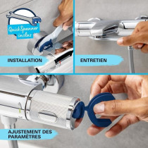 Shower column with thermostatic mixer - Water saving - GROHE Vitalio S
