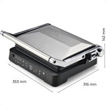 Grill viande - LITTLE BALANCE - 8734 - 2000 W - 6 positions - Aluminiu