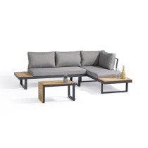 Salon de jardin modulable - Aluminium - DCB GARDEN - 4 places - TOKYO