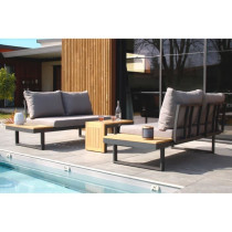 Salon de jardin modulable - Aluminium - DCB GARDEN - 4 places - TOKYO