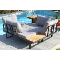 Salon de jardin modulable - Aluminium - DCB GARDEN - 4 places - TOKYO