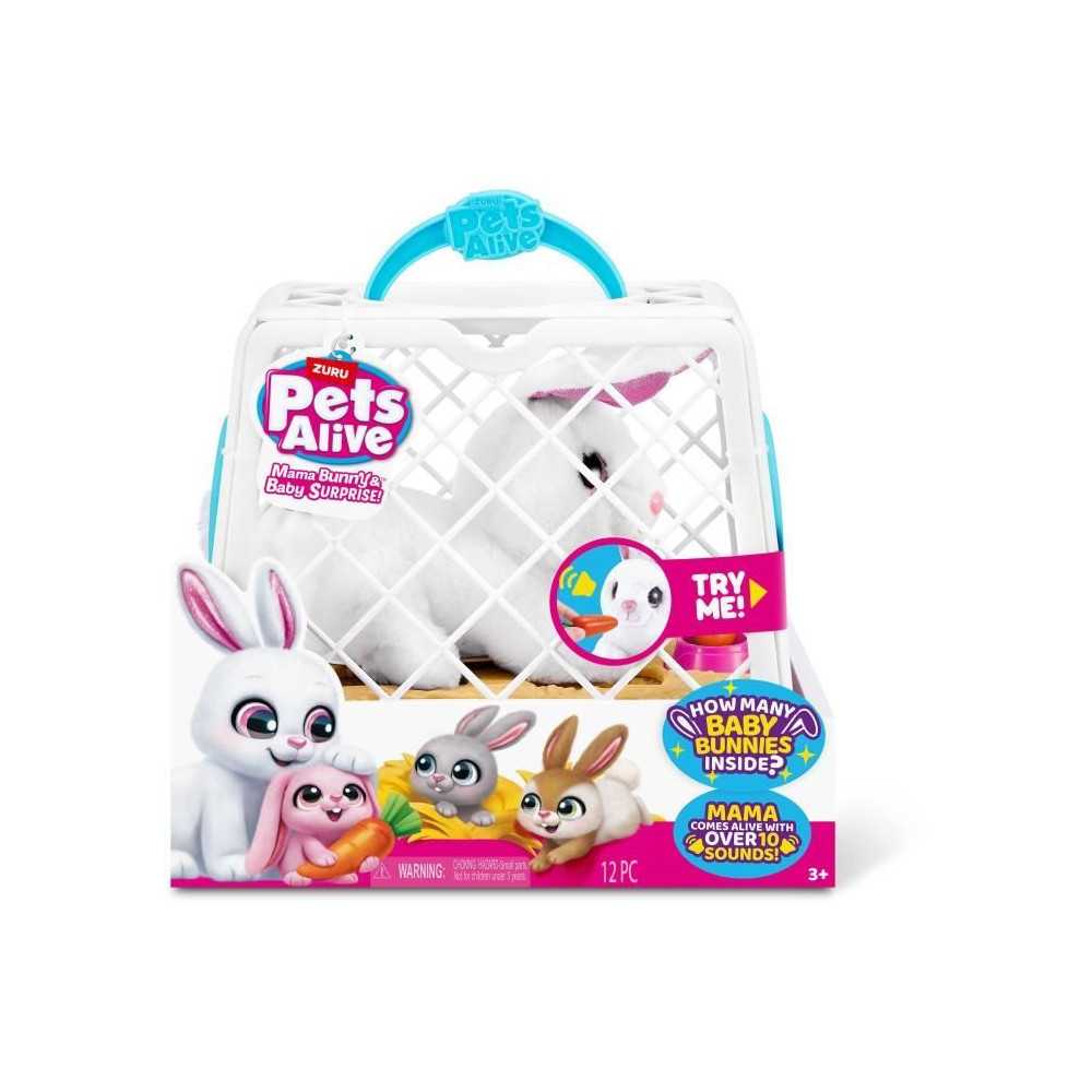 Jeu interactif - ZURU - PETS ALIVE Mama Bunny & Baby - Lapin sonore -