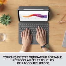 Keyboard case for iPad - 4th gen - LOGITECH - FOLIO TOUCH IPAD AIR - G
