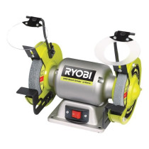 RYOBI - Touret a meuler 250 W + meule a ébavurer, meule de finition,