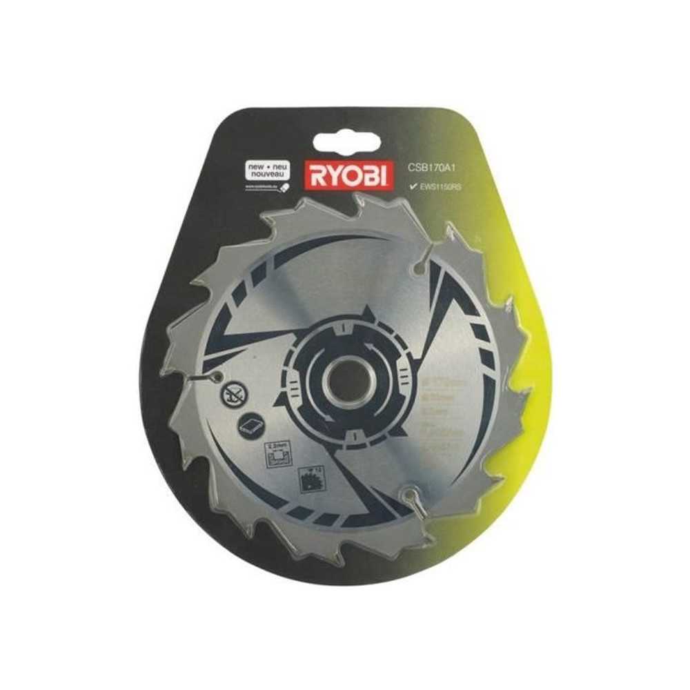 RYOBI - Lame 170 mm - 12 dents - alésage 20 mm pour scie circulaire E