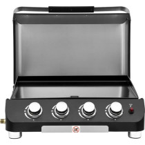Plancha a gaz - COOKING BOX - PALMA - 4 feux - 69 X 51 X 35 cm - Noir