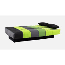 Banquette clic-clac - 3 places – Coton Piste Vert – 190 x 92 x 96