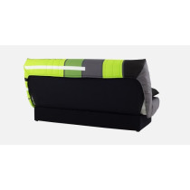 Banquette clic-clac - 3 places – Coton Piste Vert – 190 x 92 x 96