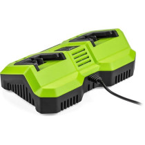 Chargeur double - FIELDMANN - Pour batteries 20V - Charge 2Ah en 60 mi