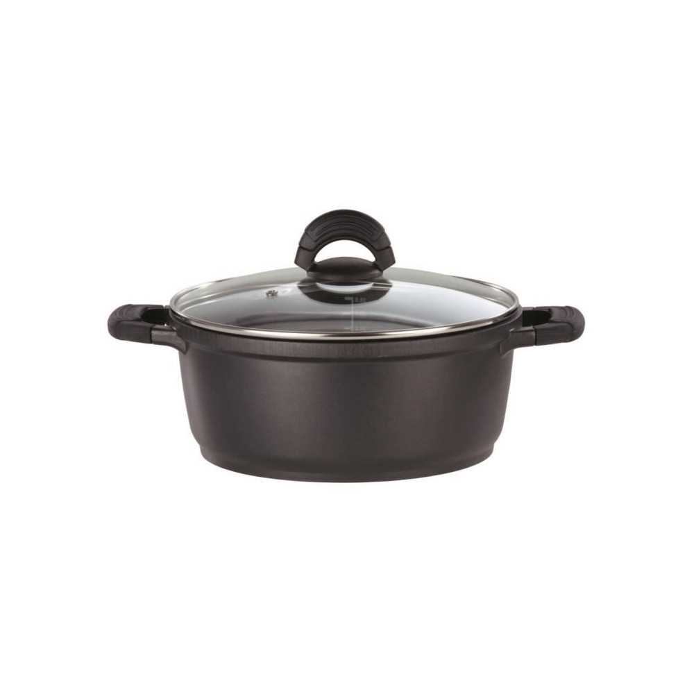 Faitout fonte d'aluminium - GSW - SILCOGUSS - 28 cm - Induction - Noir