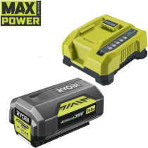 RYOBI - 1 batterie lithium+ 36V MAXPOWER 4,0 Ah et 1 chargeur rapide 6