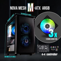 PC case without power supply - BITFENIX Nova Mesh SE M-ATX ARGB (Black