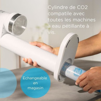 BRITA sodaTRIO blanche - 1x bouteille en verre (0,9L), 1x bouteille en
