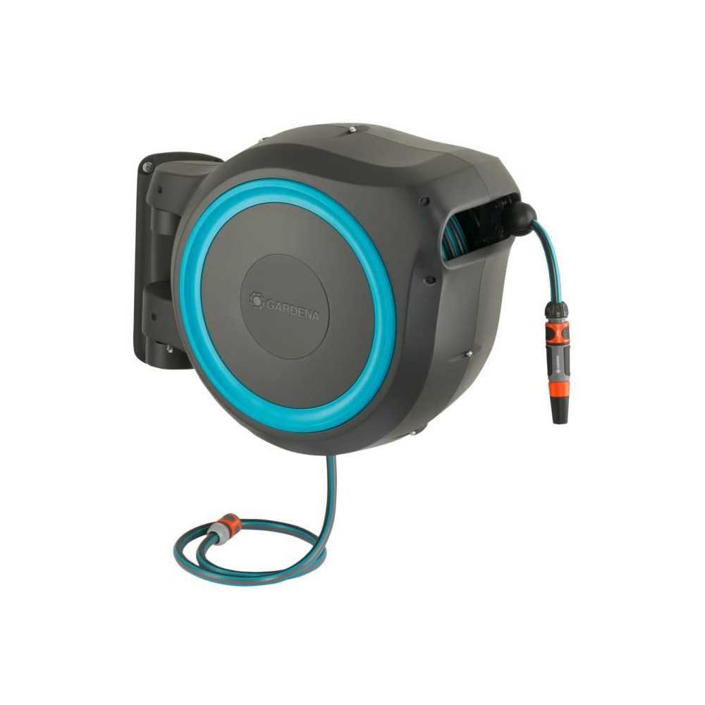 Dévidoir automatique mural RollUp L GARDENA - Longueur 30m - Ø13mm -