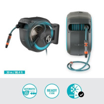 Dévidoir automatique mural RollUp L GARDENA - Longueur 30m - Ø13mm -