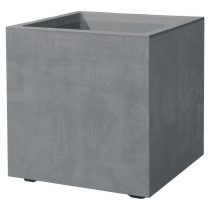 Pot de fleur Cube - DEROMA - Millennium R - Ashgrey - A réserve d'eau