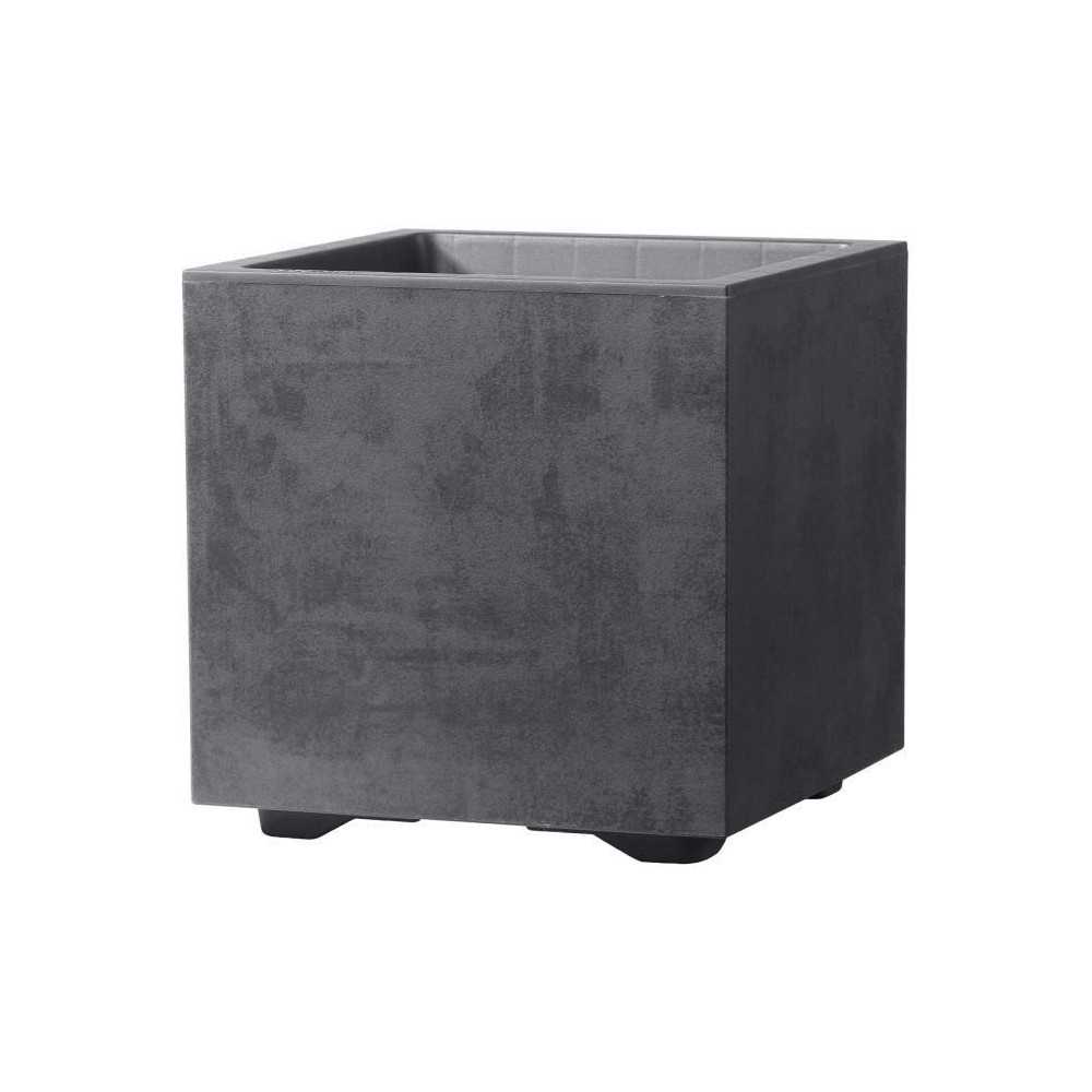 Pot de fleur Cube - DEROMA - Millennium R - Anthracite - A réserve d'