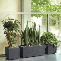 Pot de fleur Cube - DEROMA - Millennium R - Anthracite - A réserve d'