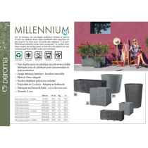 Jardiniere Muret - DEROMA - Millennium R - Ashgrey - A réserve d'eau